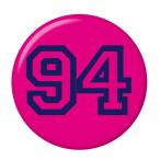 Yahoo! Yahoo!ショッピング(ヤフー ショッピング)背番号缶バッジ 【94】 ピンク 安全ピンタイプ