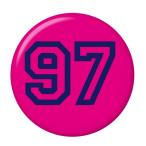 Yahoo! Yahoo!ショッピング(ヤフー ショッピング)背番号缶バッジ 【97】 ピンク 安全ピンタイプ