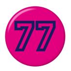 Yahoo! Yahoo!ショッピング(ヤフー ショッピング)背番号缶バッジ 【77】 ピンク イヤホンジャックタイプ