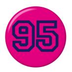 背番号缶バッジ 【95】 ピンク ストラップタイプ