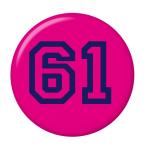 Yahoo! Yahoo!ショッピング(ヤフー ショッピング)背番号缶バッジ 【61】 ピンク ボールチェーンタイプ