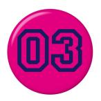 Yahoo! Yahoo!ショッピング(ヤフー ショッピング)背番号缶バッジ 【03】 ピンク クリップピンタイプ