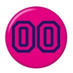 Yahoo! Yahoo!ショッピング(ヤフー ショッピング)背番号缶バッジ 【00】 ピンク マグネット（磁石）タイプ