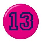 Yahoo! Yahoo!ショッピング(ヤフー ショッピング)背番号缶バッジ 【13】 ピンク マグネット（磁石）タイプ