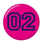 Yahoo! Yahoo!ショッピング(ヤフー ショッピング)背番号缶バッジ 【02】 ピンク 安全ピンタイプ