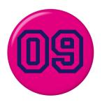 Yahoo! Yahoo!ショッピング(ヤフー ショッピング)背番号缶バッジ 【09】 ピンク ミラー（鏡）タイプ