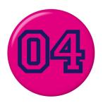 Yahoo! Yahoo!ショッピング(ヤフー ショッピング)背番号缶バッジ 【04】 ピンク キーホルダータイプ