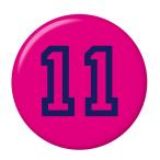 Yahoo! Yahoo!ショッピング(ヤフー ショッピング)背番号缶バッジ 【11】 ピンク チャームタイプ