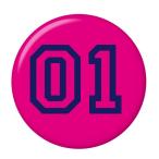 Yahoo! Yahoo!ショッピング(ヤフー ショッピング)背番号缶バッジ 【01】 ピンク ヘアゴムタイプ