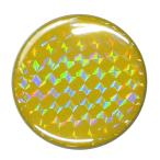 Yahoo! Yahoo!ショッピング(ヤフー ショッピング)無地ホログラム（スクエア）缶バッジ 【イエロー】 クリップ（ピンなし）タイプ