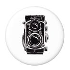 Yahoo! Yahoo!ショッピング(ヤフー ショッピング)モノトーンカメラ缶バッジ 【二眼手書き】 バッジリールタイプ