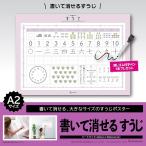 書いて消せる 学習ポスター 数字編 A2 (420mm×594mm) 数字 指数字 時計 なぞり 書き順 勉強 学習 知育 教育
