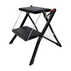 ステップラダー 黒 WK2031-BK 脚立 2段 折りたたみ 足場 小型 コンパクト 収納 省スペース 段差
