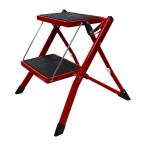 ステップラダー 赤 WK2031 脚立 2段 折りたたみ 足場 小型 コンパクト 収納 省スペース 段差