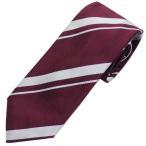 マッキントッシュフィロソフィー Mackintosh PHILOSOPHY ネクタイ ナロー ワインレッド エンジ 白 ホワイト レジメンタル柄 訳あり H1890-499-36 S68109