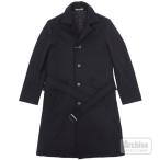 ティノラス TENORAS ロング コート 黒 ベルト付き ダブル カラー 中綿入り 2枚襟 シングル Sサイズ TW-6507 メンズ 紳士 S53912