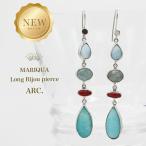★MARIQUAマリカ天然石ロングビジューピアス22金22k★ラリマーカル...