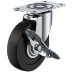 E-S型 自在車・ストッパー付 75mm 導電ゴム ※受注生産品 ユーエイキャスター E-75RHES