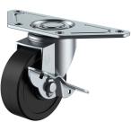 SGC-S型 自在車・ストッパー付 65mm 穴径8.8 導電ゴム ※受注生産品 ユーエイキャスター SGC-65RHES-8.8