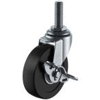 LT-S型 自在車・ストッパー付 UNF1/2×14 65mm 導電ゴム ※受注生産品 ユーエイキャスター LT-65RHESUNF12x14