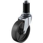LTF型 自在車 差込式 40mm パイプ径18 黒ナイロン ※受注生産品 ユーエイキャスター LTF-40BN-18