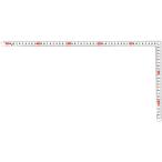 曲尺 平ぴた ホワイト 表裏同目 50cm ※取寄品 シンワ 11172