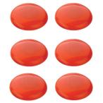 カラーマグネット(6個入) 赤 直径20mm ※取寄品 トラスコ TCM-206-R