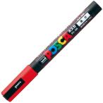 サインペン ポスカ 0.9〜1.3mm PC-3M 赤 取寄品 三菱鉛筆 PC3M.15