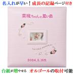 アルバム 名入れ ベビー 名入れアルバム 名前入りアルバム フォトアルバム 出産祝い 刺繍で赤ちゃんの名前入り 台紙が増やせる オルゴール付きも可 118-060 フ