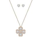 Swarovski Deary ネックレスとイヤリング ローズゴールドメッキセット