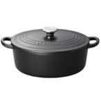 ショッピングルクルーゼ ルクルーゼ（ル・クルーゼ） ココットオーバル 2102 27cm マットブラック （LE CREUSET）