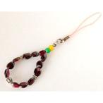 ガーネット＆シルバー携帯ストラップ...