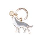 アニマルキーリング オオカミ / 狼 動物 キーホルダー ワールド商事