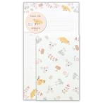 山ライフ レターセット キツネ / 狐 可愛い 動物柄 便箋 封筒 宛名シールつき 縦長タイプ お手紙 日本製