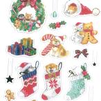 shi.... Рождество хлопок бумага наклейка /. собака . вдавлено . японская бумага наклейка 