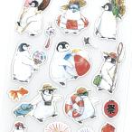夏柄 ペーパーシール ペンギンの夏休み / オトンノアトリエ ペンギン デコ シール
