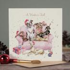 クリスマスカード A Winter’s Tail / 犬 封筒付き レンデール デザイン 英国製
