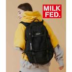 リュック ミルクフェド バックパック MILKFED NEO EMBROIDERY BIG BACKPACK BAR 03192048 通学 通勤 黒