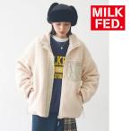 コート アウター ブルゾン ミルクフェド MILKFED ボア ジャケット BAR LOGO BOA JACKET 103244021003 レディース