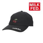 キャップ 帽子 ミルクフェド MILKFED RHINESTONE CHERRY CAP レディース 白 黒 ピンク