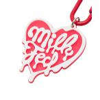  брелок для ключа Milkfed кольцо для ключей MILKFED MELTY HEART CARABINER 103261054001 Heart бренд Logo 