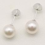真珠 パール ピアス あこや真珠 パール スタッド ピアス 7mm-7.5mm ホワイトカラー 冠婚葬祭 葬儀 フォーマル カジュアル　10802
