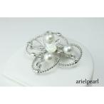 真珠 パール ブローチ あこや真珠 パールブローチ 7.5mm-8mm 3pcs ホワイトピンクカラー デザイン 卒業式 入学式 人気