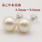 ショッピング真珠 真珠 パール ピアス あこや真珠 大珠 8.5m-9mm ホワイトカラー 12881