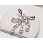 真珠パールブローチ　アコヤ真珠パールブローチペンダント2ウエイシルバー伊勢志摩〜6月誕生石