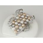 真珠パールブローチ 淡水真珠湖水真珠葡萄シルバーブローチペンダント25pcsマルチカラー伊勢志摩 パール　ネックレス6月誕生石