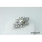 真珠パールブローチ白蝶真珠パールブローチ南洋真珠11mmホワイトカラーデザインマグネットペンダント2ウエイ