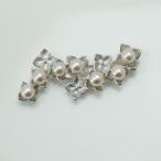 真珠 パール ブローチ あこや真珠 パール ブローチ デザイン シルバー 7mm-7.5mm 6pcs ホワイトピンクカラー 冠婚葬祭 卒業式 入学式 15518