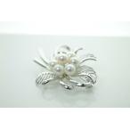 真珠パールブローチ　あこや真珠パールブローチデザインシルバー7mm-7.5mm7pcsホワイトピンクカラー冠婚葬祭卒業式入学式