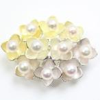 あこや真珠 ブローチ アコヤ真珠 デザイン ベビーパール 4.5mm-5mm ホワイトピンクカラー 10pcs 15715
